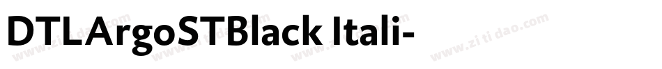 DTLArgoSTBlack Itali字体转换